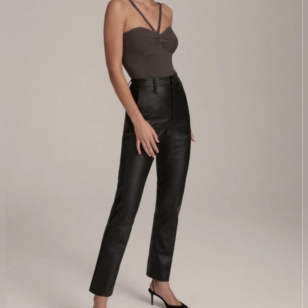 Favorite Daughter Carla Vegan Leather Trouser Size 30